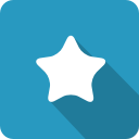 achieve, blue, favourite, like, rate, shadow, star svg vector icon