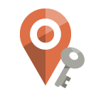location,key icon