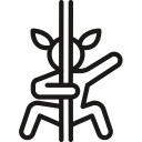 dancing, pole svg vector icon