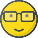 emoji, emote, emot, emot, nerd svg vector icon