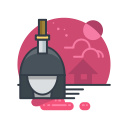 blade, halloween, head, knife, scary, spooky, stabbed svg vector icon