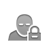 user,sleep,lock icon