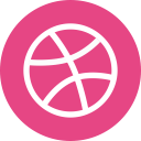 design, dribbble, illustrate, logo, socialmedia svg vector icon