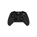 black, controller, gamer, original, xbox one svg vector icon