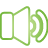basic, green, speaker icon