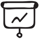 analytics, business, chart, display, media, presentation, projector svg vector icon