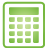 basic, calculator, green icon