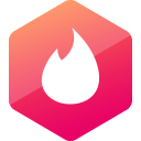 colored, hexagon, high quality, media, social, social media, tinder svg vector icon