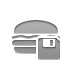 hamburger,diskette icon