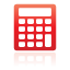 calculator, red icon