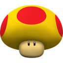 mega, mushroom, super mario icon