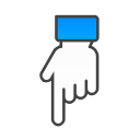 down, hand svg vector icon