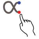 gestureworks, greek, om, stroke icon