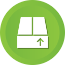 box, crate, delivery, guardar, package, save, upload svg vector icon