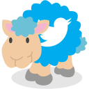 sheep, social network, twitter svg vector icon