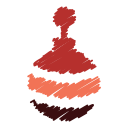 ball, bauble, christmas, decoration, holiday, light, scribble svg vector icon