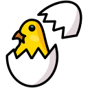chicken, chickling, easter, egg, shell, spring svg vector icon