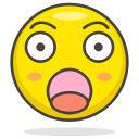 astonished, face svg vector icon