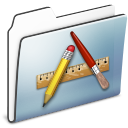 application,folder,graphite,smooth icon