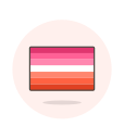 flag, lesbian svg vector icon