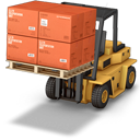 forklift, warehouse icon