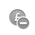 coin,pound,delete icon