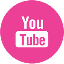 media, pink, round, social, youtube icon