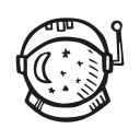 astronaut, astronomy, helmet, outer space, space, void svg vector icon
