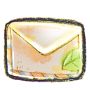 leaf, mail icon