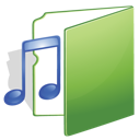 folder, green, music icon