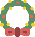 christmas, wreath, xmas svg vector icon