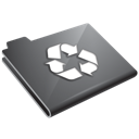 grey, recycle icon