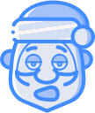 christmas, father christmas, santa, tired, xmas svg vector icon