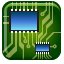 50, button, chip icon