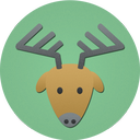 christmas, deer, reindeer, rudolf icon