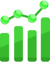 analytics, chart svg vector icon