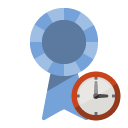 ribbon,clock icon