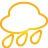 basic, rain, weather, yellow icon