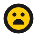 dismayed, emoji, emot, frowning, shocked svg vector icon