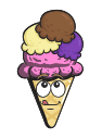 cartoon, cone, cream, emoji, ice svg vector icon