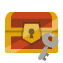 treasure,chest,key icon