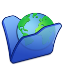 blue, folder, internet icon