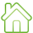 basic, green, home icon