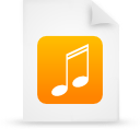 document, file, orange, paper icon