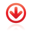 down, frame, navigation, red icon