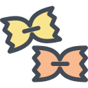farfalle, food, italian food, kitchen, pasta svg vector icon