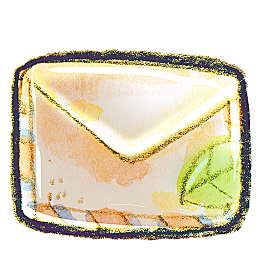 leaf, mail icon