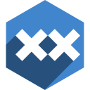 animexx, hexagon, media, shadow, social svg vector icon