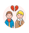 breakup, couple, gay svg vector icon