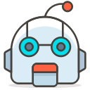 1, face, robot svg vector icon